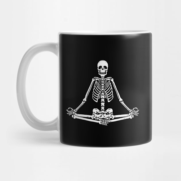 Meditating Skeleton Lotus Yoga by MZeeDesigns